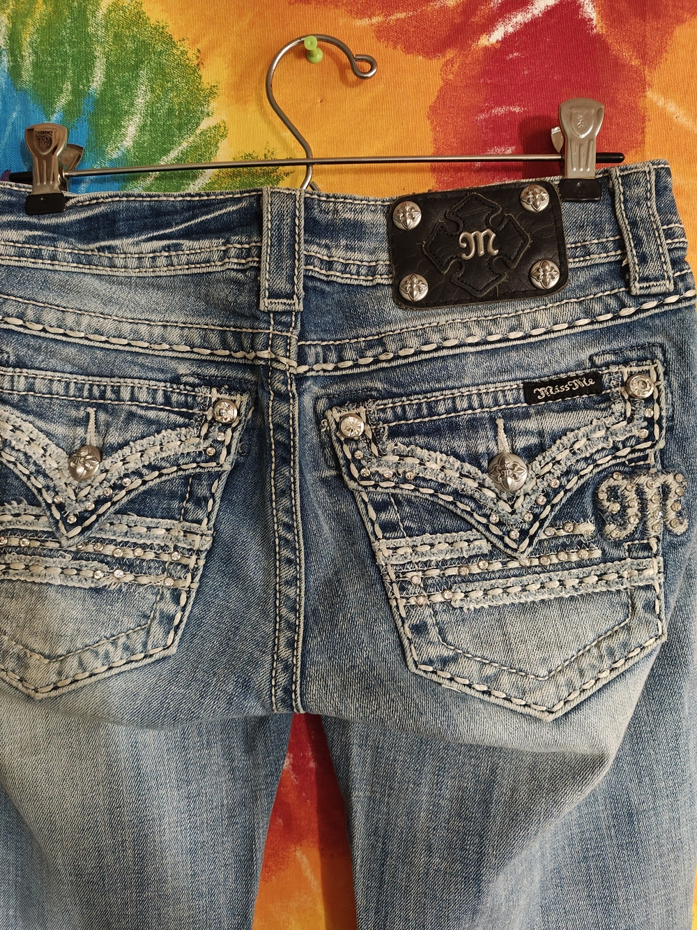 Miss Me Medium Blue Embellished Boot Cut Jeans
